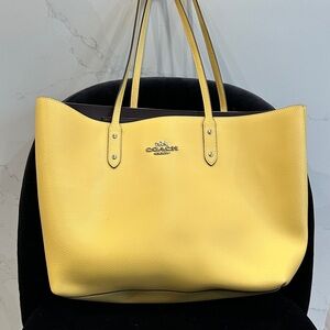 Coach Sunny Yellow Leather Tote